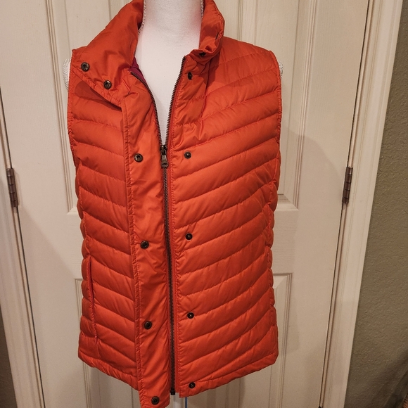 TALBOTS Down Puffer Tangerine Vest Women's Size Medium - Picture 6 of 15